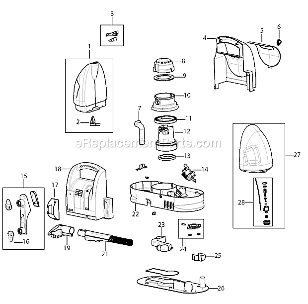 Page A Diagram and Parts List for 9E02  Bissell Carpet Cleaner