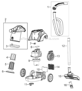 Part Location Diagram of B-110-4210 Bissell User's Guide