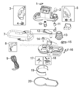 Page A Diagram and Parts List for 1200-L  Bissell Carpet Cleaner
