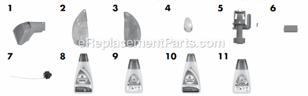 Page A Diagram and Parts List for 14005  Bissell Carpet Cleaner