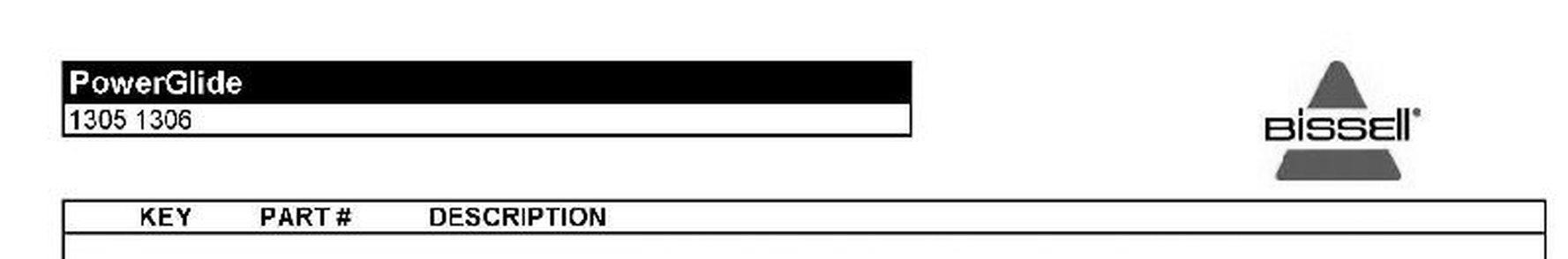 Section 1 Diagram and Parts List for 1305  Bissell Hand Vacuum