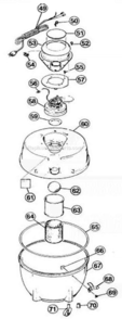 Part Location Diagram of B-010-2652 Bissell Wire Nut