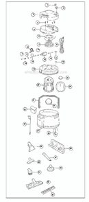 Page A Diagram and Parts List for 1671X  Bissell Carpet Cleaner