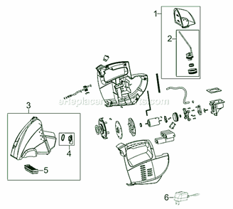 Page A Diagram and Parts List for 1718  Bissell Carpet Cleaner