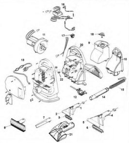 Page A Diagram and Parts List for 1720-6  Bissell Carpet Cleaner