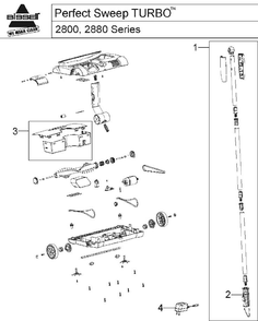 Section 1 Diagram and Parts List for 28801  Bissell Hand Vacuum