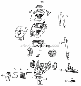 Part Location Diagram of B-203-7500 Bissell Dust Bag