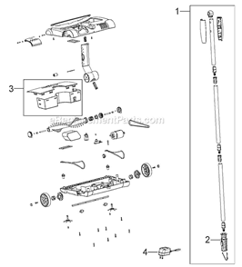 Page A Diagram and Parts List for 2800  Bissell Upright Vacuum