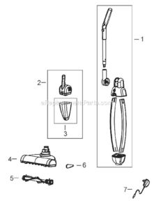 Page A Diagram and Parts List for 29H3  Bissell Upright Vacuum
