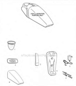 Page A Diagram and Parts List for 3045  Bissell Hand Vacuum