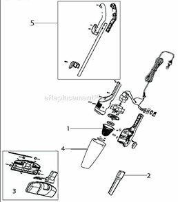 Page A Diagram and Parts List for 3106-3  Bissell Upright Vacuum