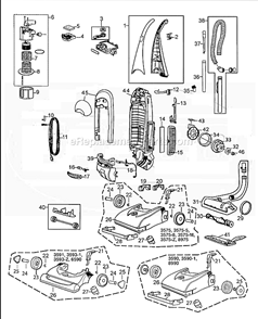 Page A Diagram and Parts List for 3575-Z  Bissell Upright Vacuum