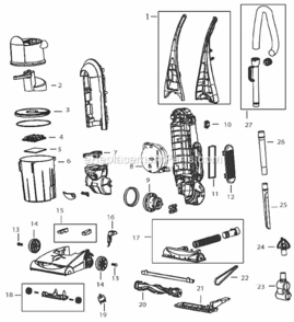 Part Location Diagram of B-203-2627 Bissell Dirt Path Ramp