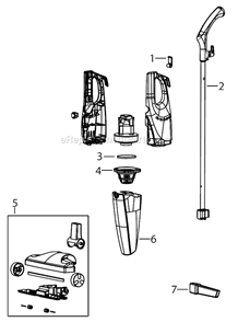 Page A Diagram and Parts List for 38B1  Bissell Upright Vacuum