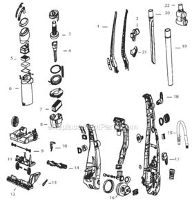 Page A Diagram and Parts List for 4207  Bissell Upright Vacuum