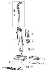 Page A Diagram and Parts List for 46B4  Bissell Steamer