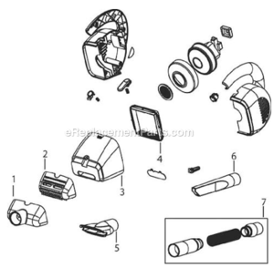 Page A Diagram and Parts List for 47R5  Bissell Hand Vacuum