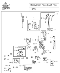 Part Location Diagram of 203-5684 Bissell Screw kit
