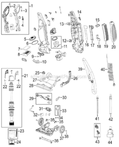 Page A Diagram and Parts List for 5770-5  Bissell Upright Vacuum