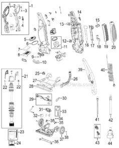 Page A Diagram and Parts List for 5770-8  Bissell Upright Vacuum