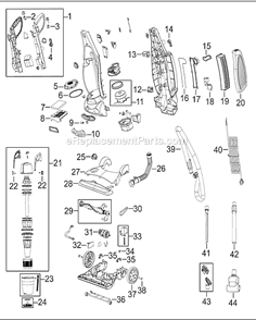 Page A Diagram and Parts List for 6100  Bissell Upright Vacuum