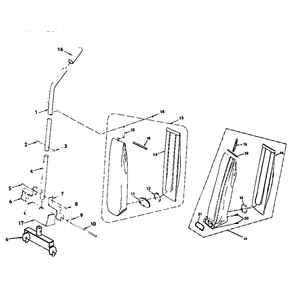 Handle And Bag Housing Diagram and Parts List for SST-315A  Bissell Upright Vacuum