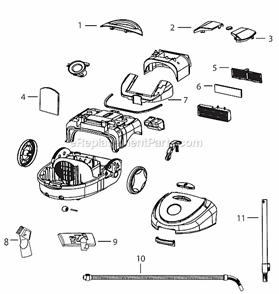 Page A Diagram and Parts List for 7100  Bissell Canister Vacuum