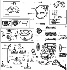 Part Location Diagram of B-210-3040 Bissell Mesh Bag