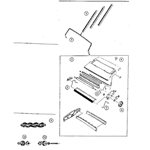 Replacement Parts Diagram and Parts List for 2608  Bissell Carpet Cleaner