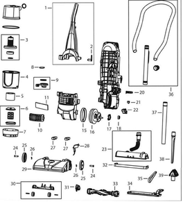 Section 1 Diagram and Parts List for BISSELL2  Bissell Hand Vacuum