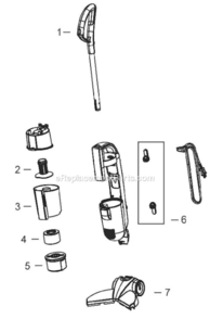 Part Location Diagram of B-54A2 Bissell Filter Replacement Pack