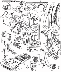 Page A Diagram and Parts List for 8804M  Bissell Carpet Cleaner