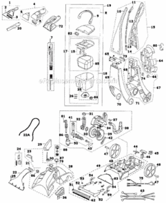 Page A Diagram and Parts List for 8804T  Bissell Carpet Cleaner