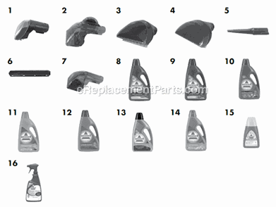 Page B Diagram and Parts List for 9300-2  Bissell Upright Vacuum