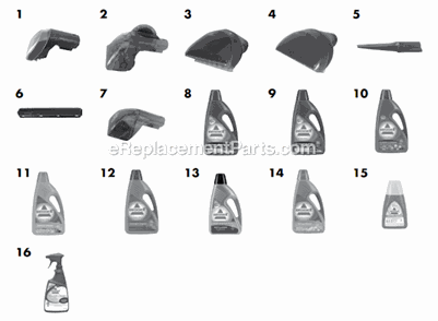 Page B Diagram and Parts List for 94004  Bissell Carpet Cleaner
