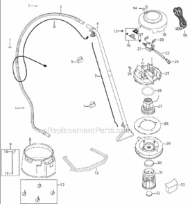 Page A Diagram and Parts List for 9E01  Bissell Canister Vacuum