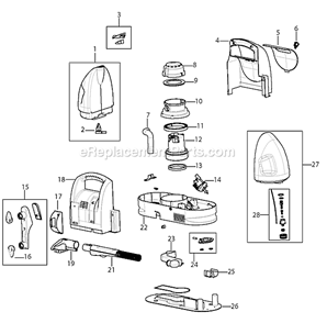 Page A Diagram and Parts List for 9E02  Bissell Carpet Cleaner