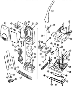 Plus Upright Vacuum Diagram and Parts List for 3550 3553 Bissell Upright Vacuum