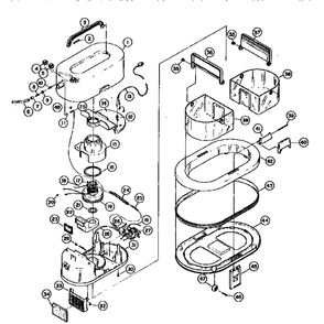 Carpet Extractor (Self Contained) Diagram and Parts List for 1632 1995 Bissell Steamer