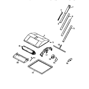Unit Parts Diagram and Parts List for 2400 1995 Bissell Upright Vacuum