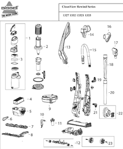Part Location Diagram of 1600758 Bissell Accessory holder