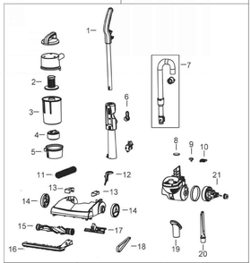 Part Location Diagram of 2037943 Bissell Crevice tool