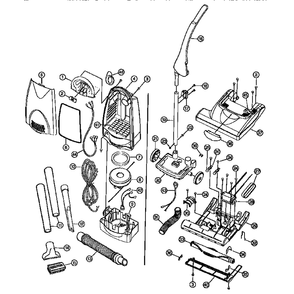 Plus Upright Vacuum Diagram and Parts List for 3550A 1995 Bissell Upright Vacuum