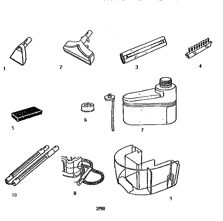 1700-0 Sears Soil Sport Diagram and Parts List for 1700-0  Bissell Carpet Cleaner