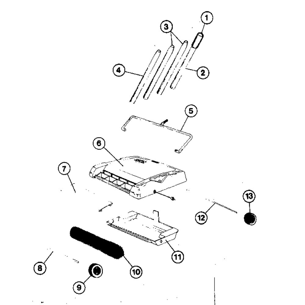 Replacement Parts Diagram and Parts List for 2581  Bissell Carpet Cleaner
