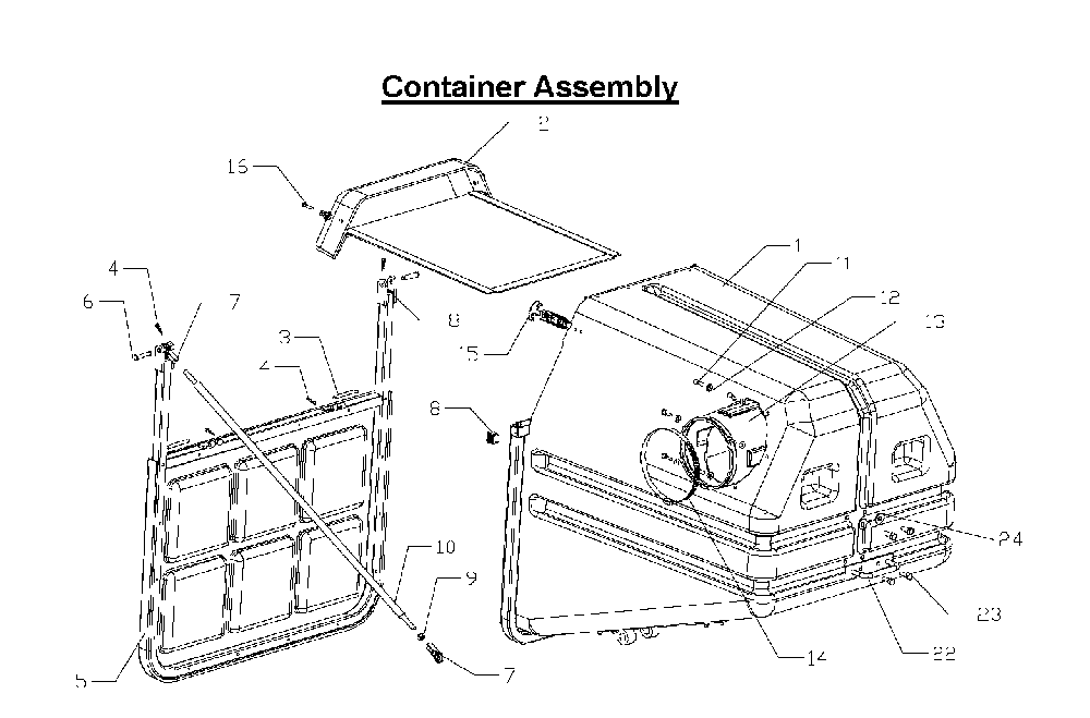 Mounting Diagram and Parts List for V9Z 2002-03 Bluebird Lawn Tractor Accessories