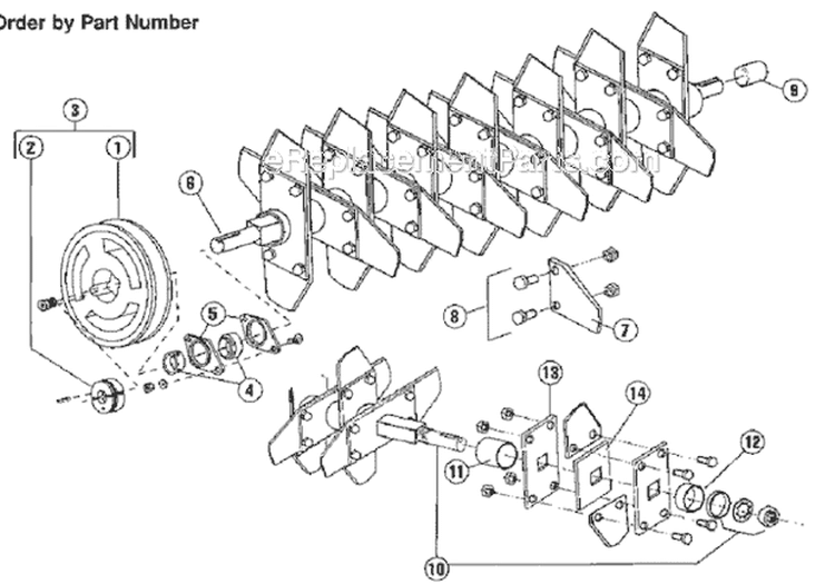 Page A Diagram and Parts List for 220LS 2000-12 Bluebird Seeder
