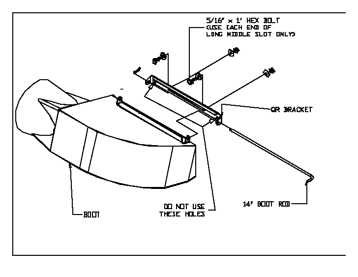 Boot System Diagram and Parts List for V260Z (968999523)(2005-04) Bluebird Lawn Tractor Accessories