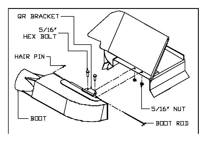 Boot System Diagram and Parts List for V190Z 2002-04 Bluebird Lawn Tractor Accessories