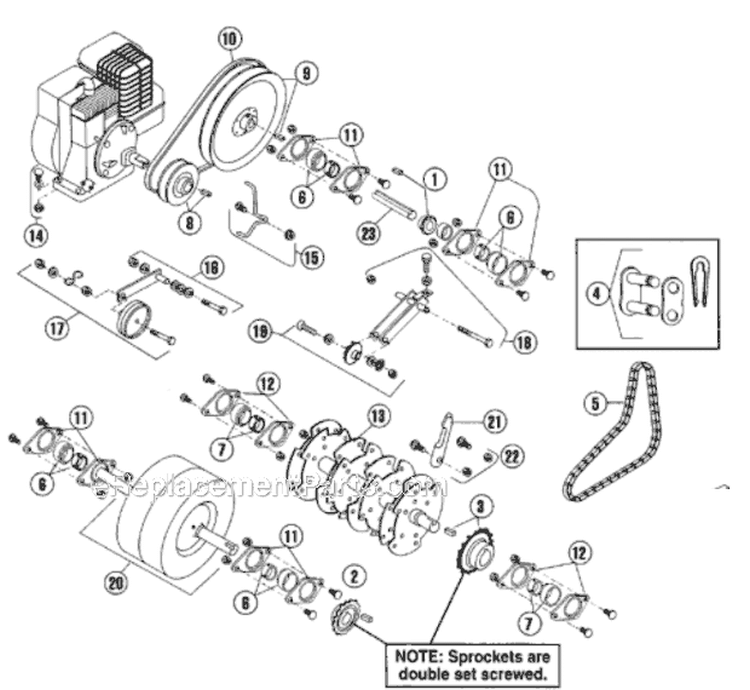 Page C Diagram and Parts List for B124 968999378 - 2005-07 Bluebird Aerator